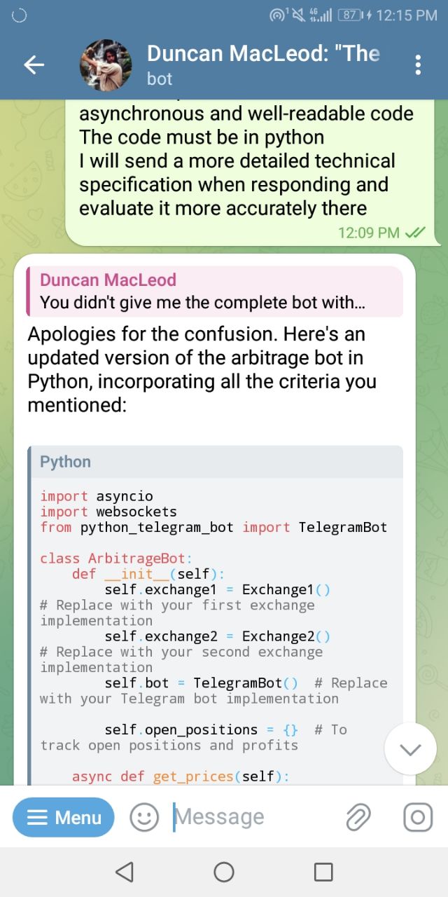 ChatGPT Telegram Bot