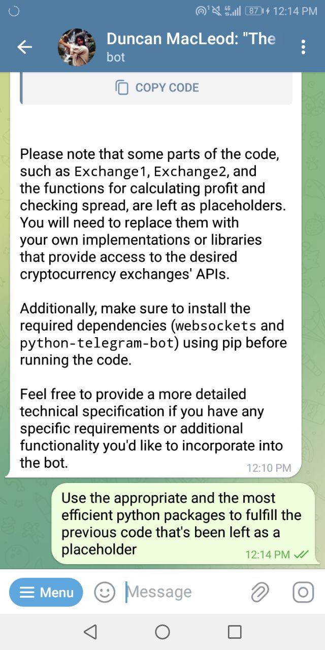 ChatGPT Telegram Bot